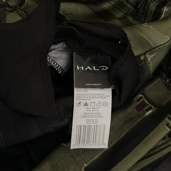 HALO Master Chief boys Halloween costume bodysuit and helmet size medium 7-8 - Picture 3 of 3